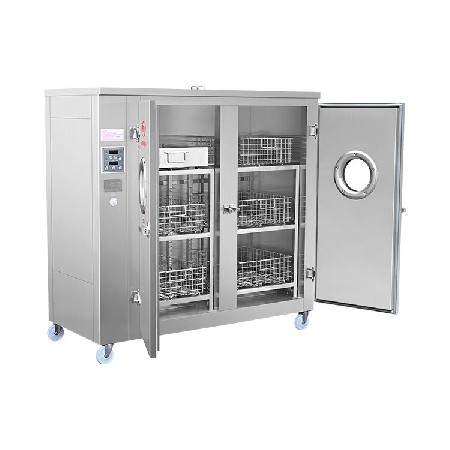 廠家新款火太陽(yáng)遠(yuǎn)紅外線不銹鋼餐具雙門消毒柜適用學(xué)校單位食堂